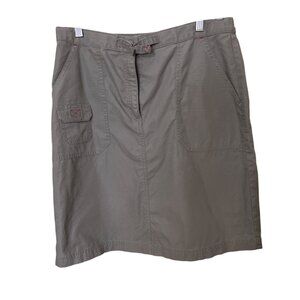 L.L. Bean Tipstop Skirt 14  Hiking Outdoors Gorpcore Elastic Tan